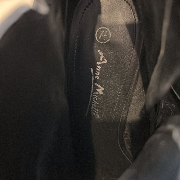 Black Anne Michelle High Heel Ankle Boots - Picture 8 of 8